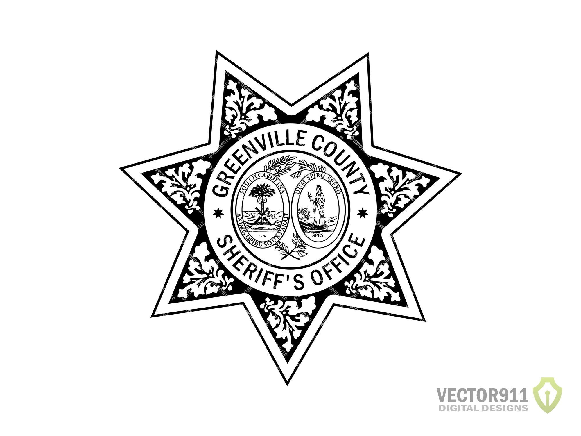 Greenville County SC Sheriff Department Badge South Carolina Etsy