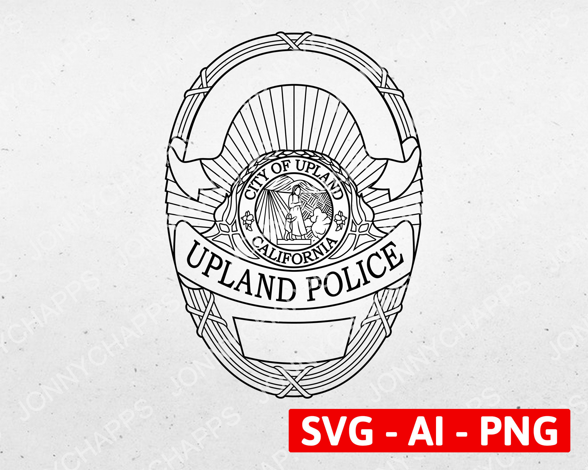 Upland California Police Department Badge Upland CA Law - Etsy