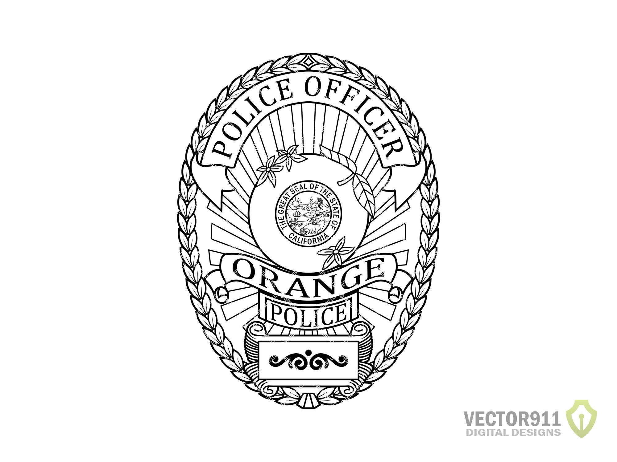 Les Schémas Symbole Des Plans Des Ligne Téléphoni Orange Exterieur Insigne du département de police de Californie orange CA Law - Etsy France