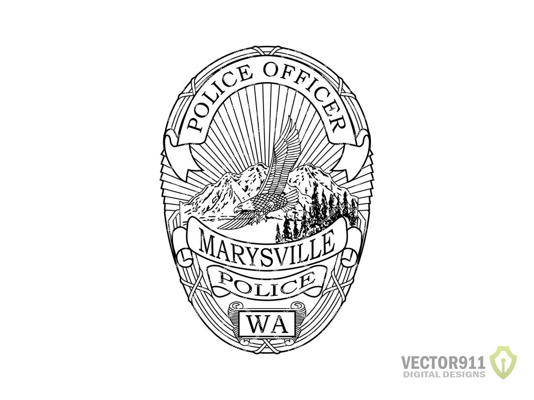 Marysville WA Police Department Badge, Washington PD Badge Emblem
