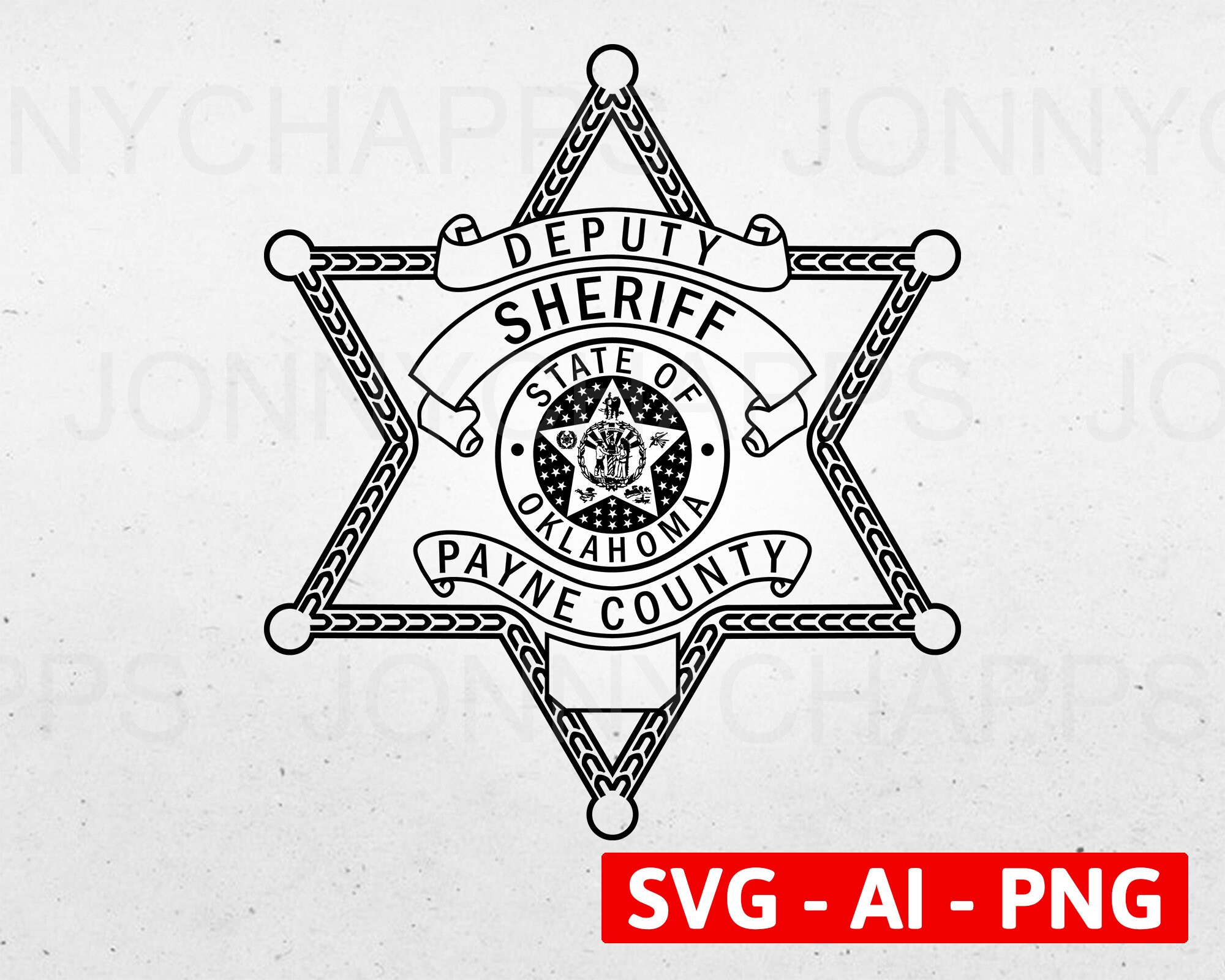 Payne County OK Sheriff's Department Badge Oklahoma Etsy