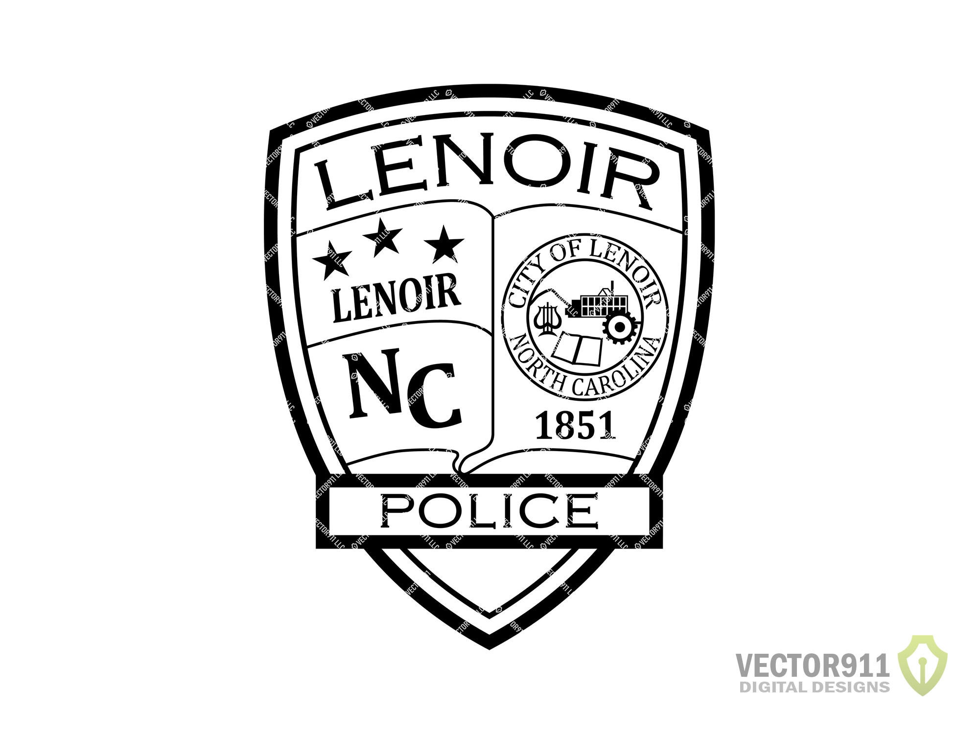 Lenoir North Carolina Police Department Patch NC City Police