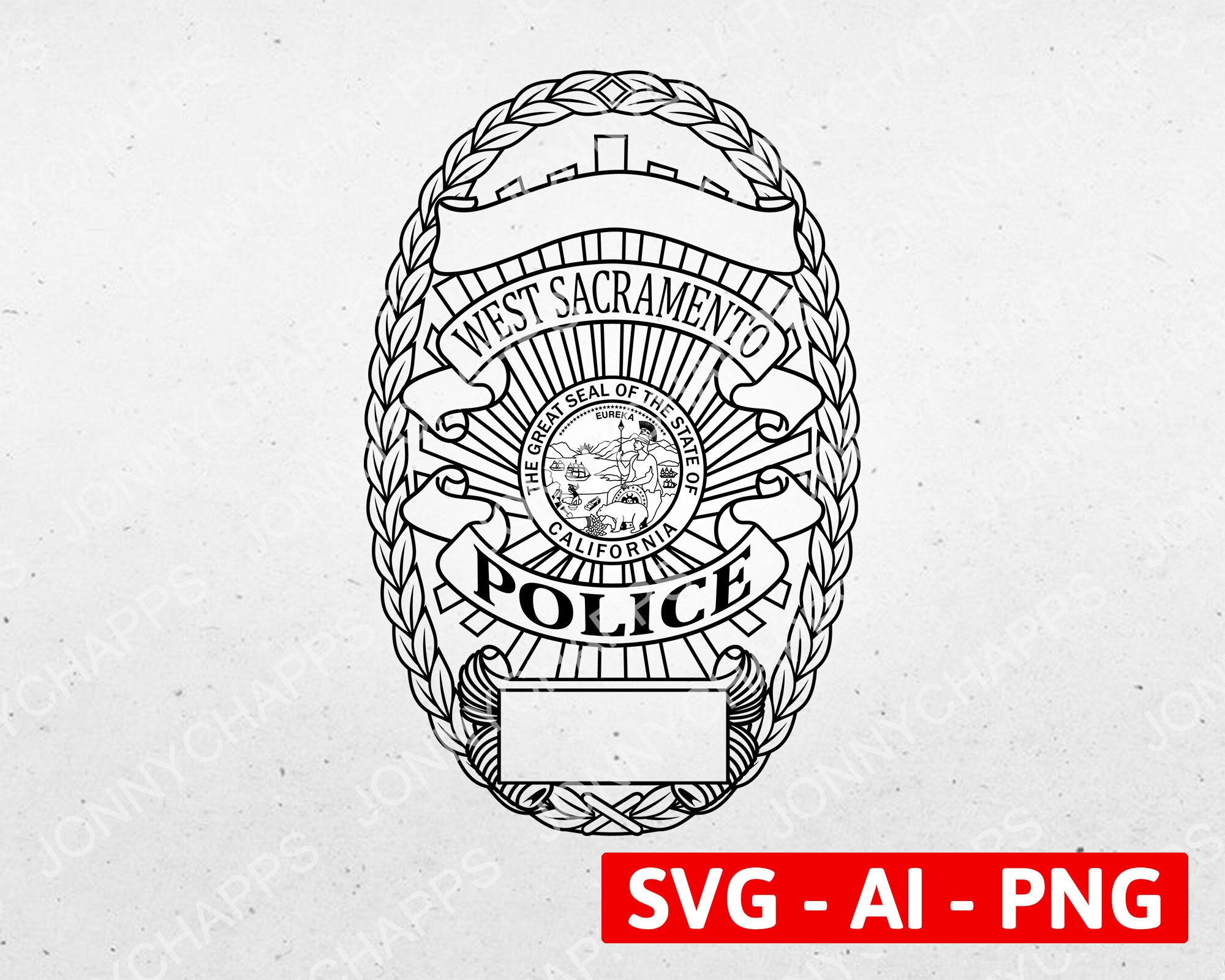 Los Angeles Police Department Law Enforcement Logo Digital Vector .ai