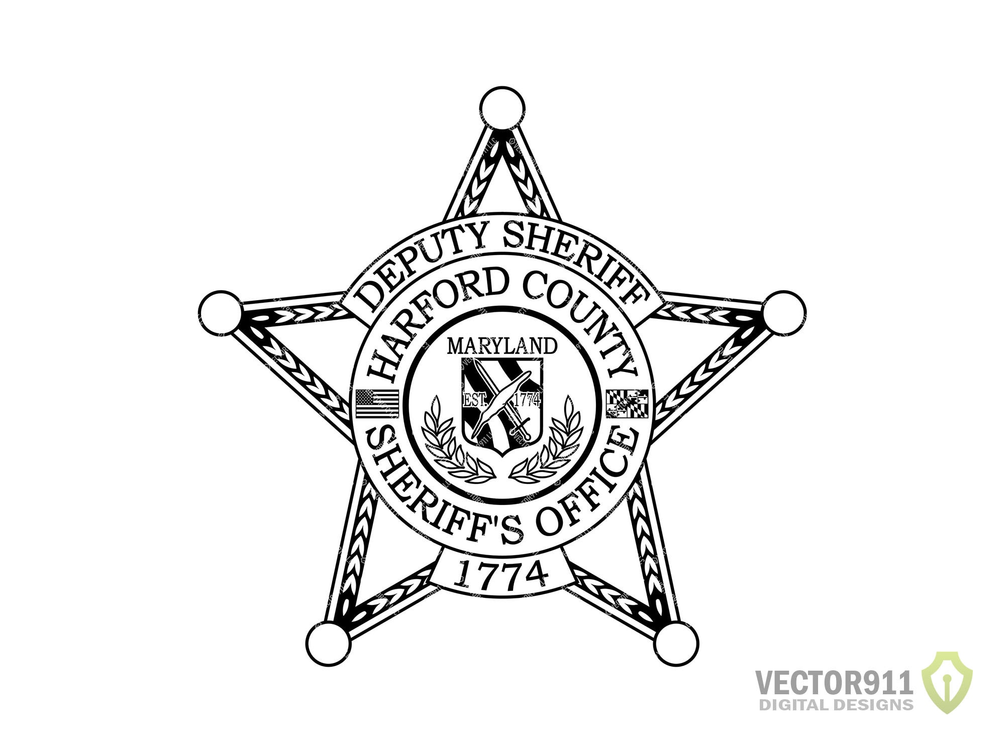 Harford County Maryland Sheriffs Department Badge MD