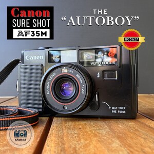 Canon AF35M Autoboy 35mm Film Camera | Serviced Mint Point and Shoot | Canon Sure Shot Vintage Analog Camera, Sharp 38mm f/2.8 Lens