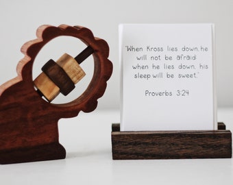 Bereavement and Loss Set of 31 with Wood Stand Personalized Comforting Scripture Cards Gift of Hope and Encouragement Christian Gift