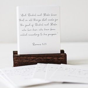 Cartes bibliques personnalisées 52 versets bibliques hebdomadaires et quotidiens Cartes de prière Support en bois Cadeau chrétien Baptême des nouveaux croyants Cadeau fête des Mères