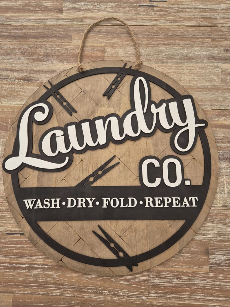 Laundry Letters Digital Laundry Sign File | File for Engraving Sign | Laundry Room ...