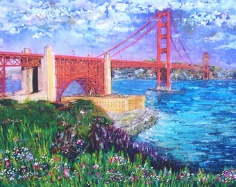 San Francisco art, San Francisco print, Golden Gate Bridge print, Golden Gate Bridge art, SF art, SF print, landscape print, cityscape