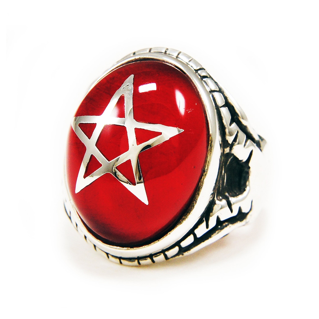 Mens pentacle ring sale