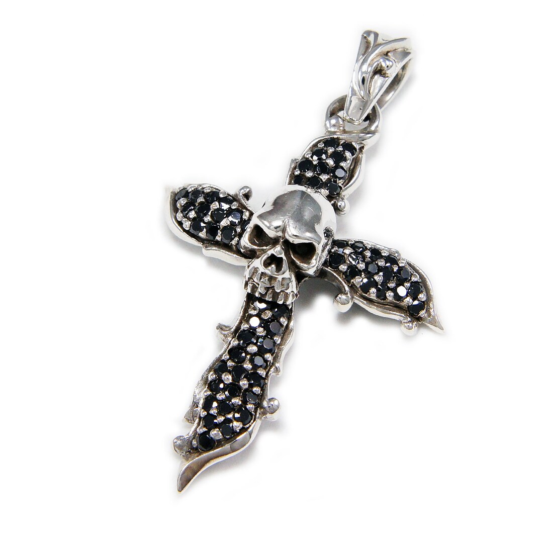 Ciondolo Teschio In Argento Sterling Ossidato