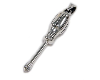 Screw Driver/925 Sterling Silver Pendant/Biker/Gothic/Rockabilly/Tool/GD-001