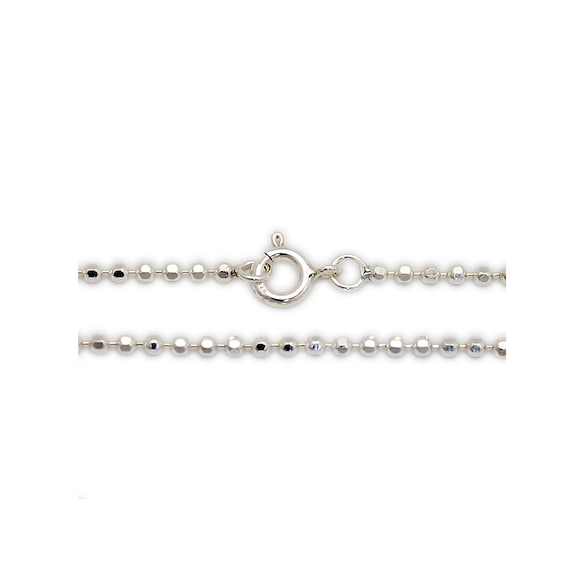 長さ45cm/18インチ/厚さ2mm/ボールチェーン/ネックレスチェーン/925