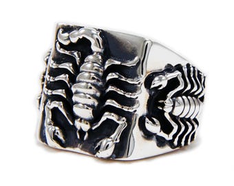 Scorpion Ring/925 Sterling Silver Ring/Biker Jewelry/Gothic/Rockabilly/GD-R001