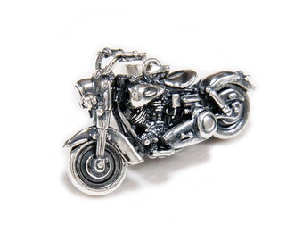 Chopper/V Twin Engine/Pan Head/925 Sterling Silver Pendant/Harley Davidson/Charm/Biker/Gothic/Rockabilly/jo-076