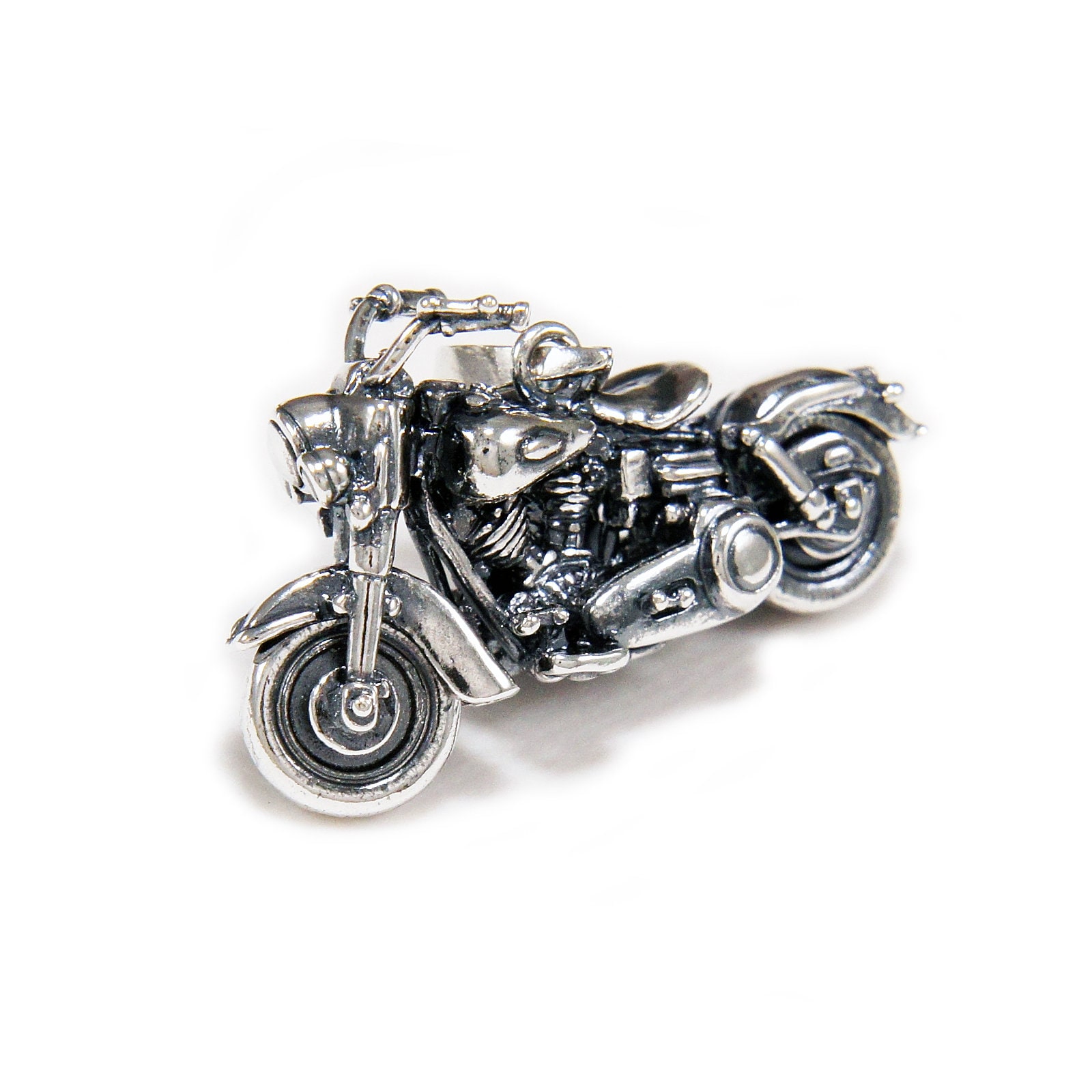 アンティーク雑貨 Vintage sterling silver motorcycle head