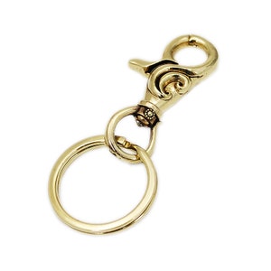 Lobster Clasp/Arabesque/Solid Brass Key Chain/Brass Gold Lobster Clasp/Key-Chain/Biker/Wallet Chain/Key Ring/Men's/Women's nd-kc003