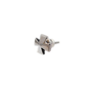 Roses/floral/white Cubic Zirconia/925 Sterling Silver/stud
