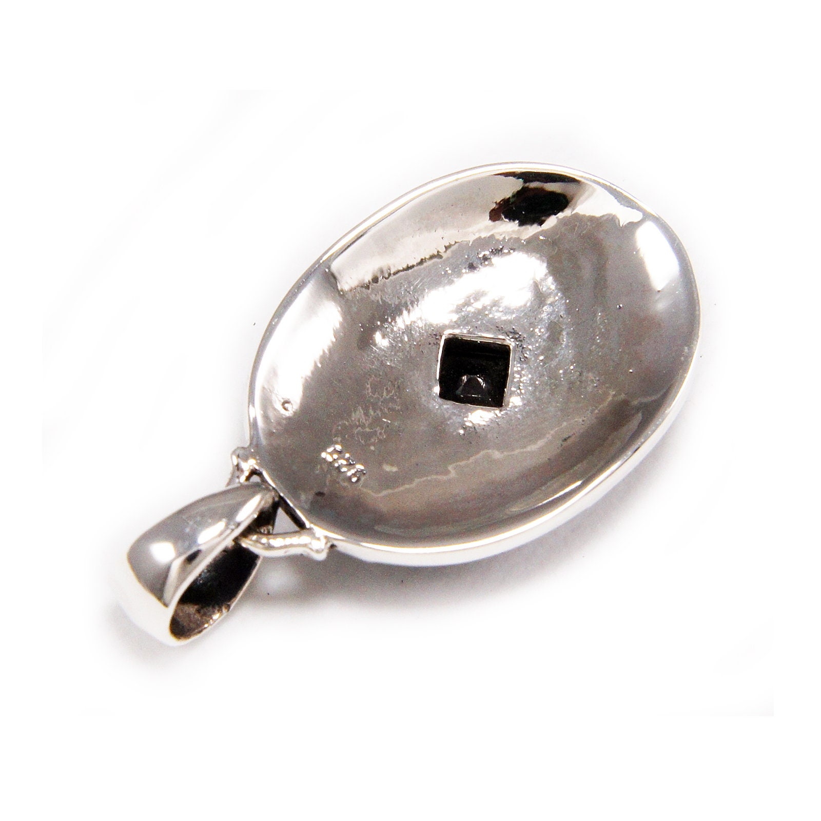 Onice nero/zanna/aquila/ciondolo in argento sterling 925/ciondolo in argento/gioiello motociclista/gotico/rockabilly/tan-009 - Italia