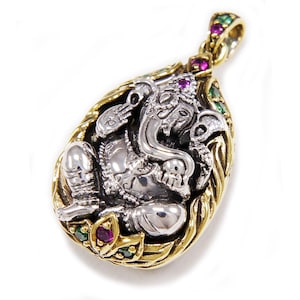 Ganesh/Ganesha/925 Sterling Silver Pendant/Silver Ganesh Pendant/Ganesha/Brass/Silver Ganesha/Hiduism/Elephant God/Men&#39;s/Women&#39;s sa-041