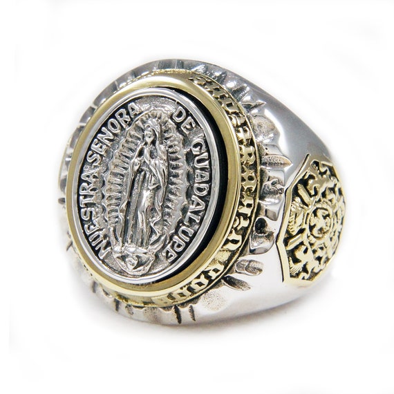 Ave Maria/925 Sterling Silver Ring/virgin Mary/cross Ring/our - Etsy