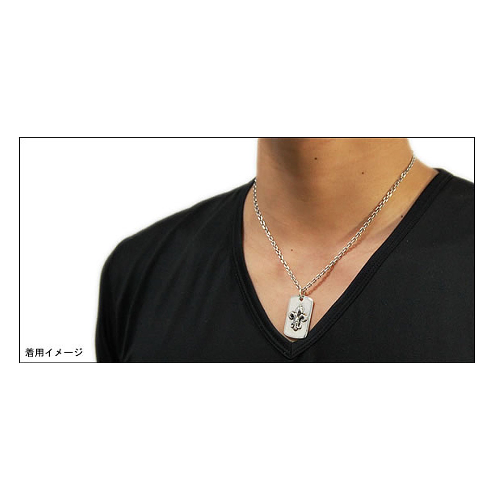 フルール・ド・リス/ドッグタグ/925スターリングシルバーペンダント