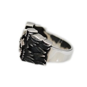 Cross/angel/wing/925 Sterling Silver Ring/cross Ring/crusades/biker ...