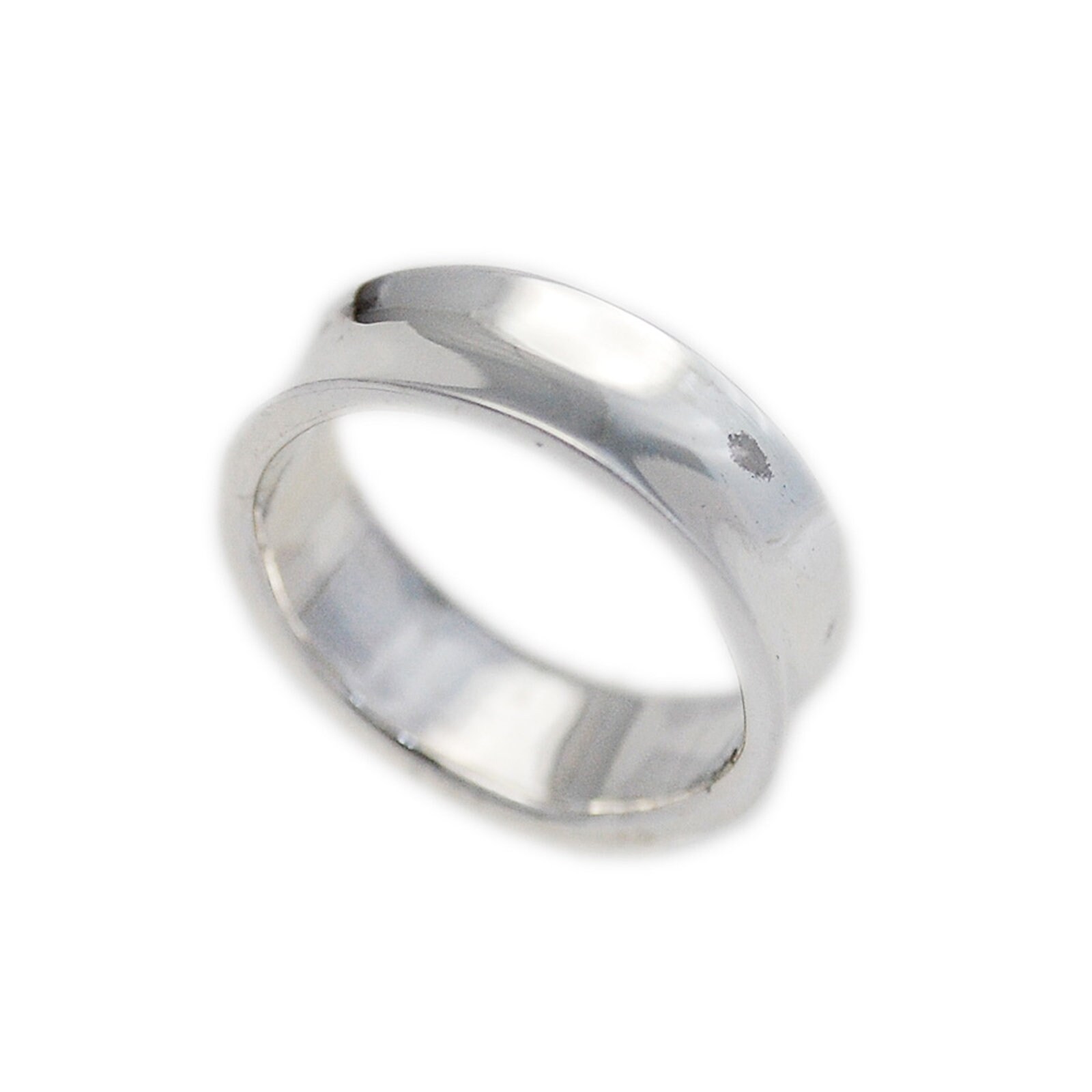 【 】SilverRing925 Curve Design Curved Plain/925 Sterling Silver Ring/cool Silver Ring