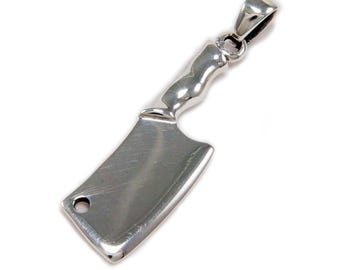 Cleaver/Knife/925 Sterling Silver Pendant/Biker/Gothic/Rockabilly/GD-018