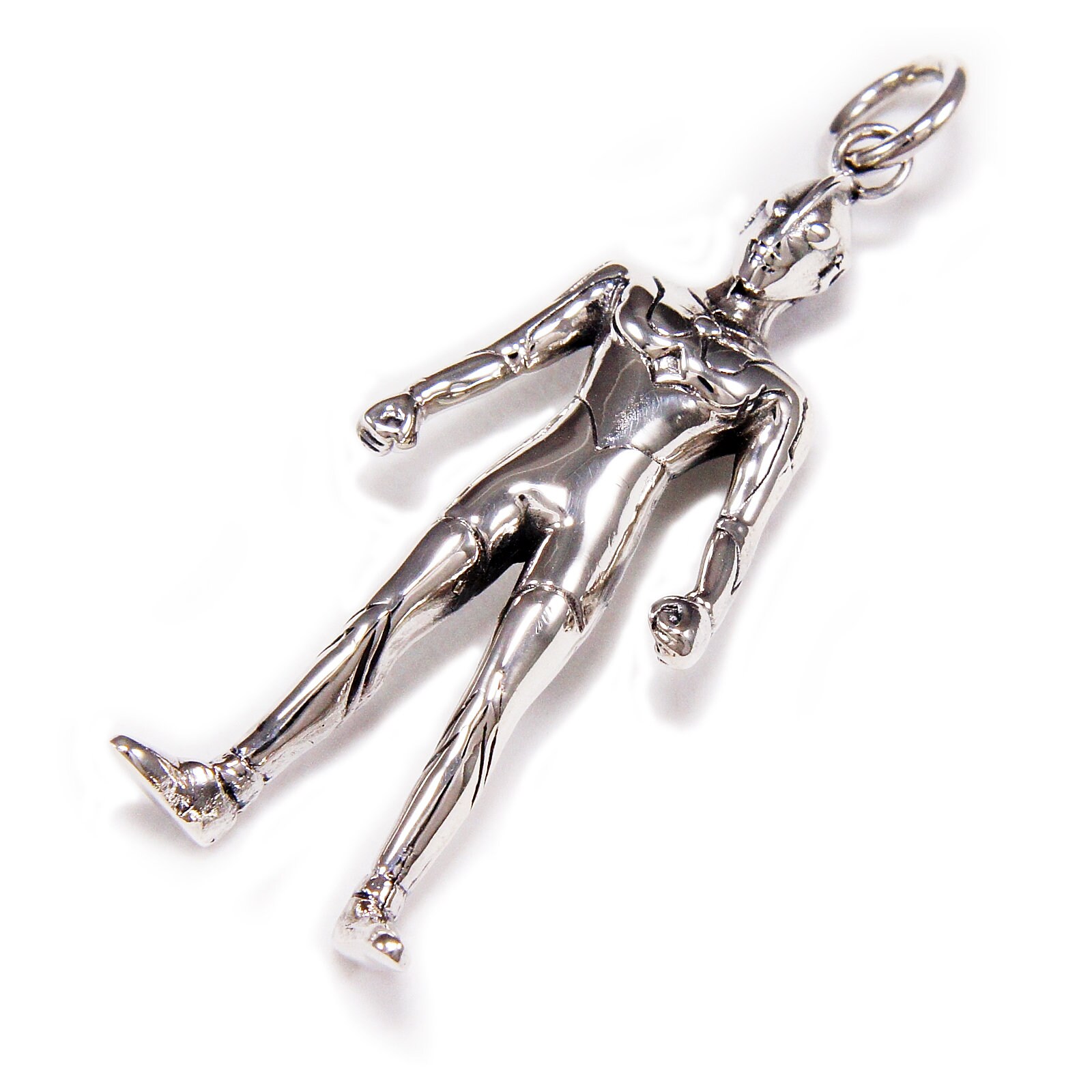 CAKECAKEFANTASTIC  MAN  SILVER925 925 Sterling Silver Huge Skulls Chain Mens Biker Rock Punk