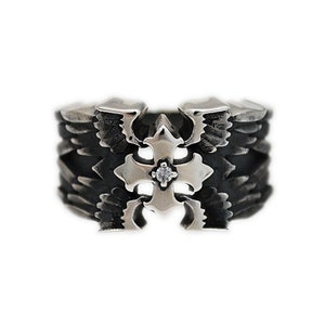 Cross/angel/wing/925 Sterling Silver Ring/cross Ring/crusades/biker ...