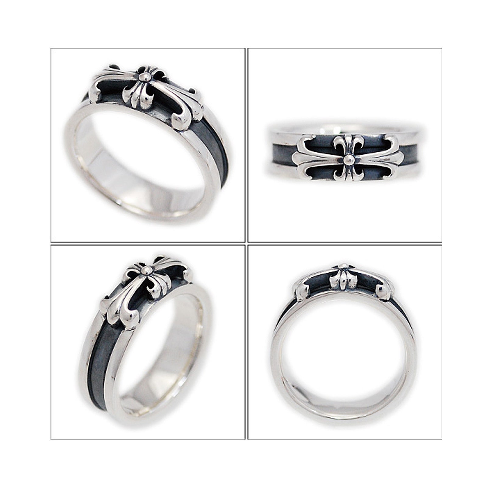 Fleur De Lis/cross/925 Sterling Silver Ring/silver Fleur De Lis 