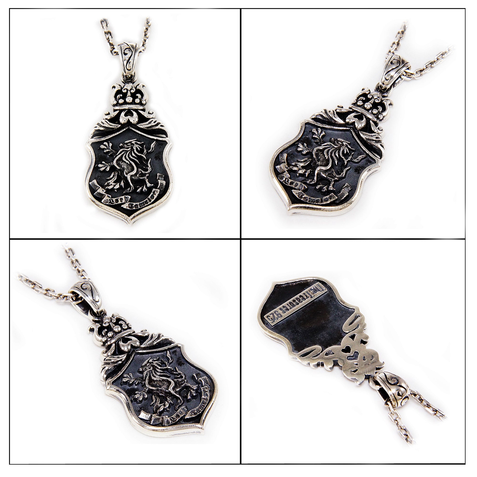Lord Camelot/royal/king/shield/925 Sterling Silver Pendant