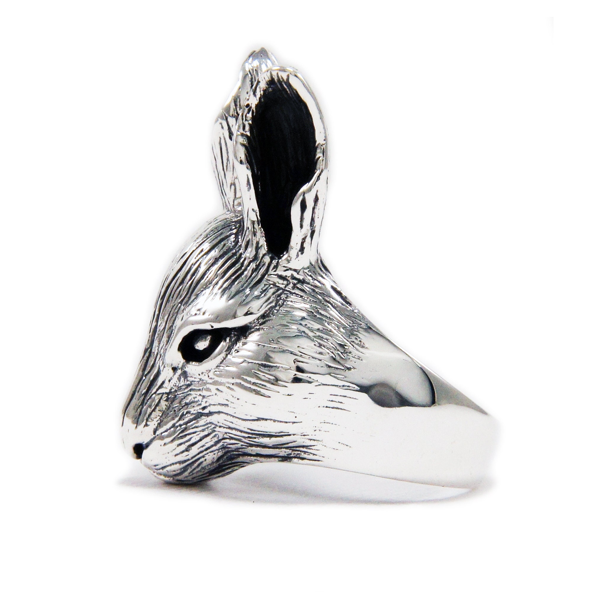 Rabbit Ring/925 Sterling Silver Ring/bunnies/animal Ring/gothic/biker ...