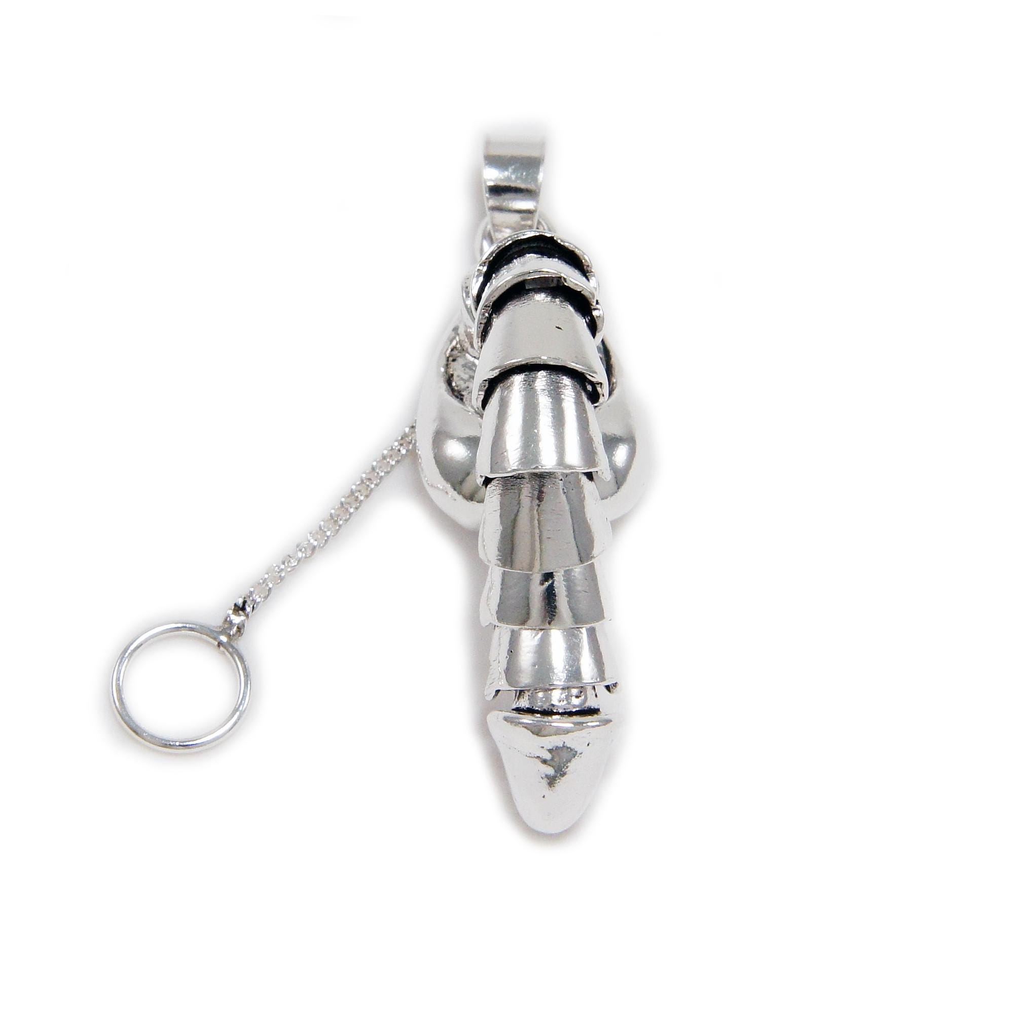 Phallus/penis/925 Sterling Silver Pendant/charm/biker/gothic