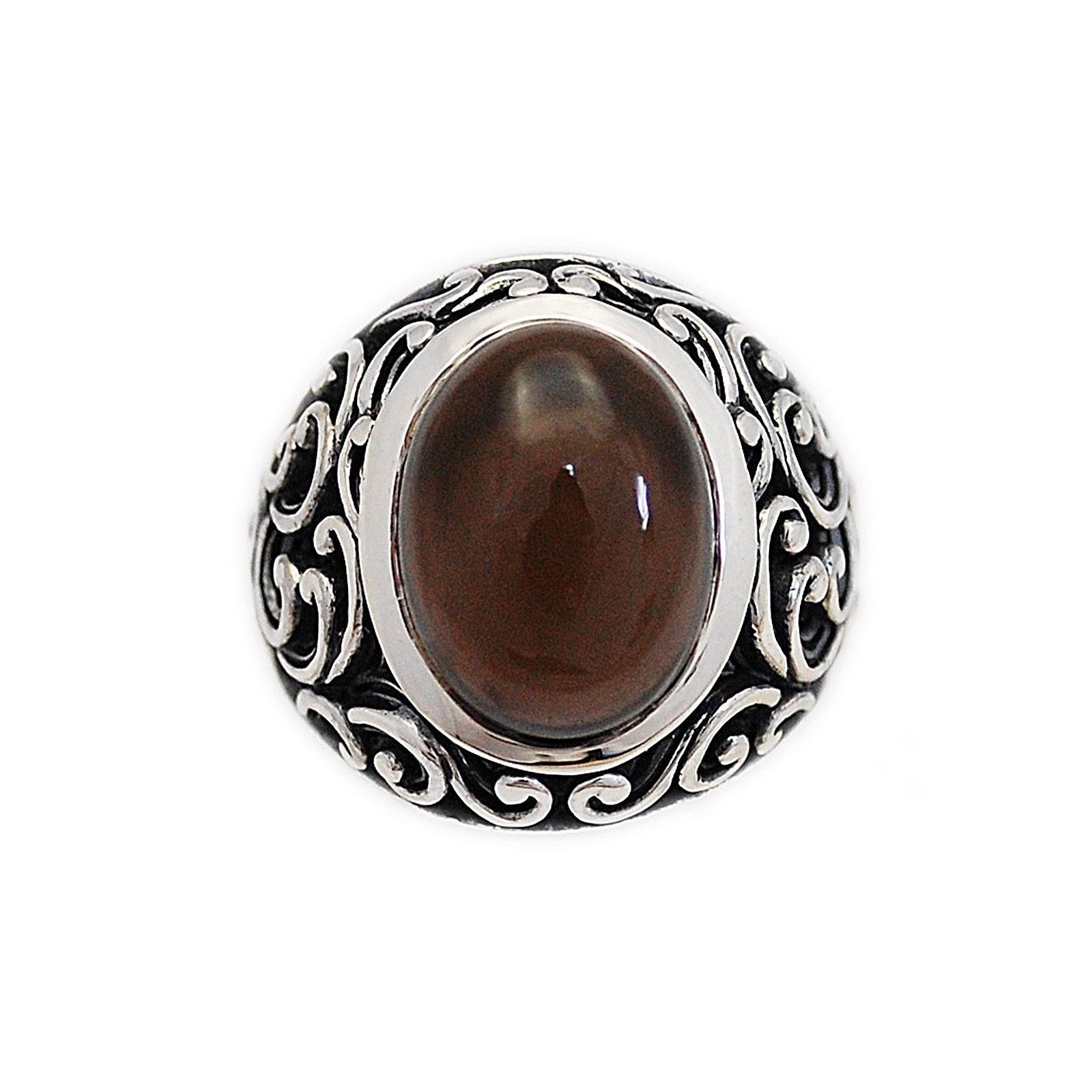 アクセサリー kamero Japanese Wave/smoky Quartz/925 Sterling Silver Ring/japanese