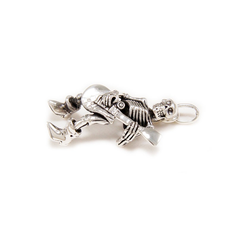 SKELETON GUITAR SKULL FOREVER ROCK TILL DEATH STERLING 925 SILVER MENS PENDANT SKELETON GUITAR SKULL FOREVER ROCK TILL DEATH STERLING 925 SILVER MENS PENDANT