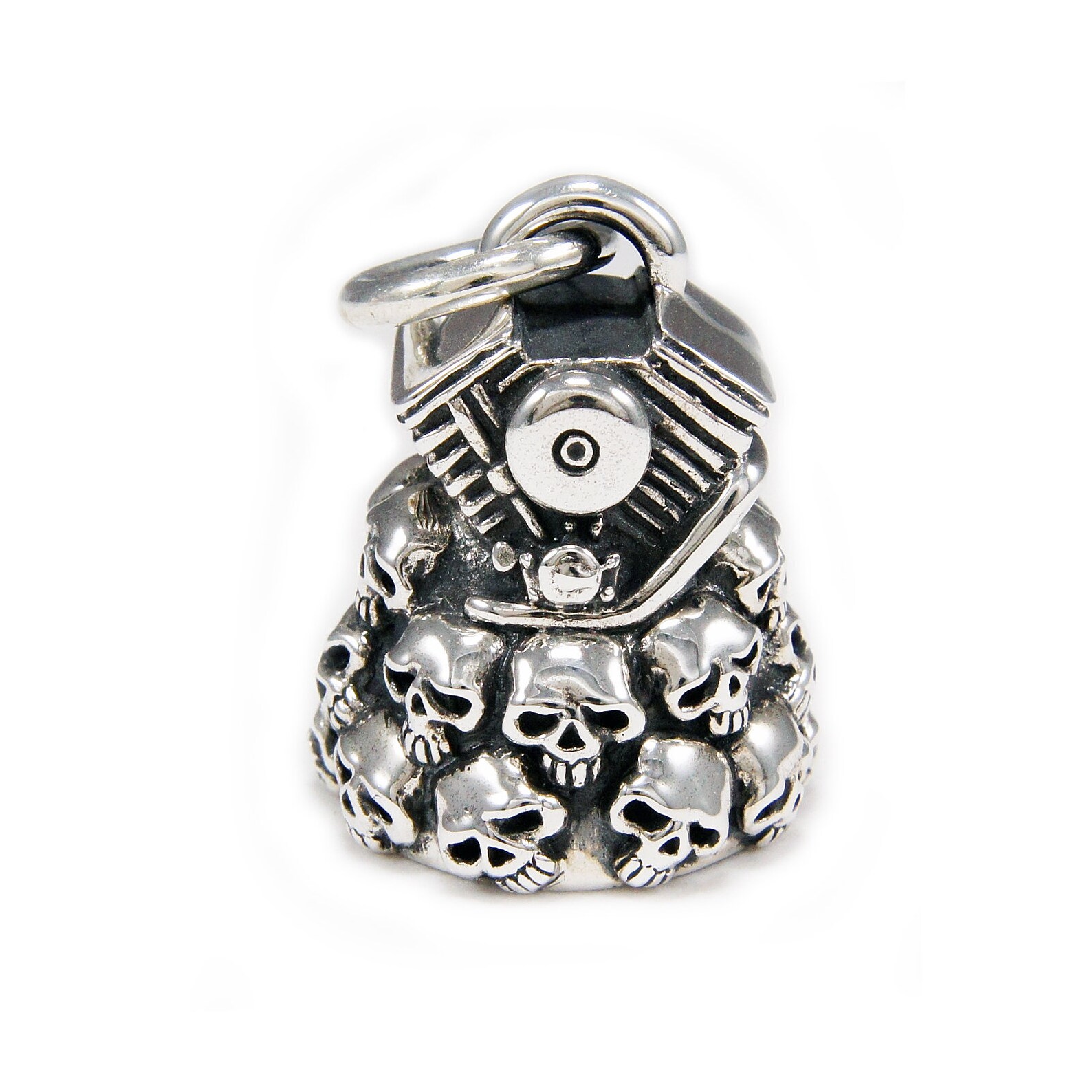 V Twin Engine/graveyard Skulls/925 Sterling Silver - Etsy