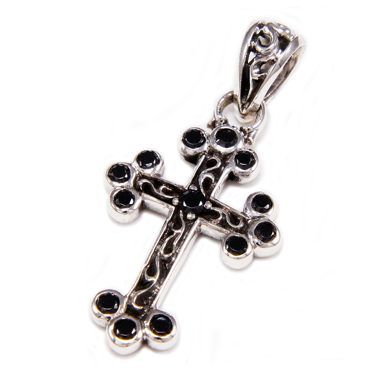 アクセサリー silver925 cross design necklace Moissanite cross pendant with 925 silver necklace 1.2 CTW