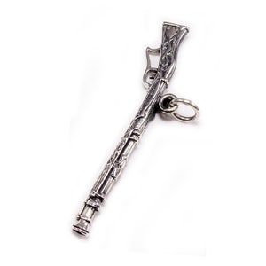 Musket Rifle/925 Sterling Silver Pendant/Silver Pendant/Flintlock/Rifle/Biker Jewelry/Gothic/Rockabilly/cs-032