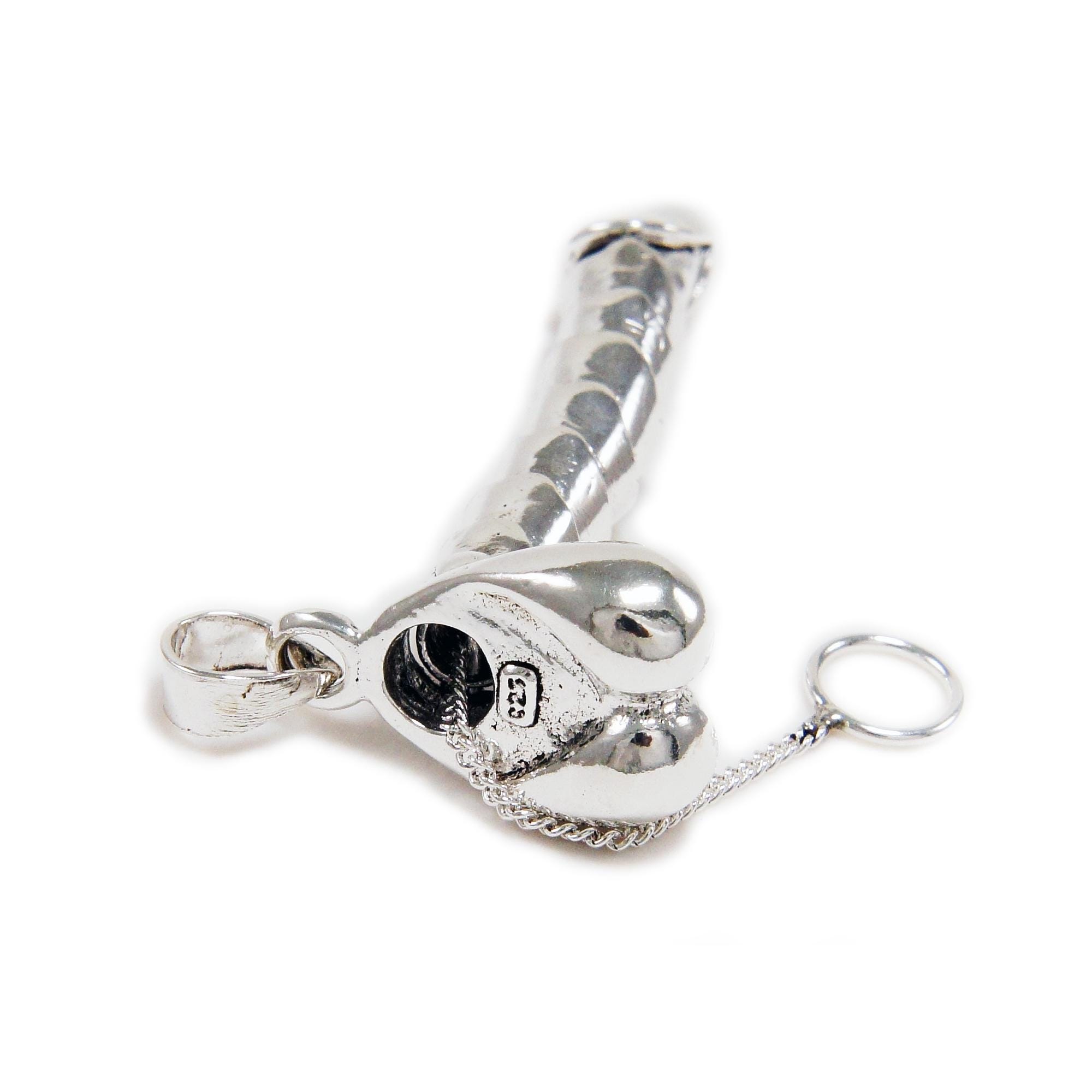Phallus/penis/925 Sterling Silver Pendant/charm/biker/gothic