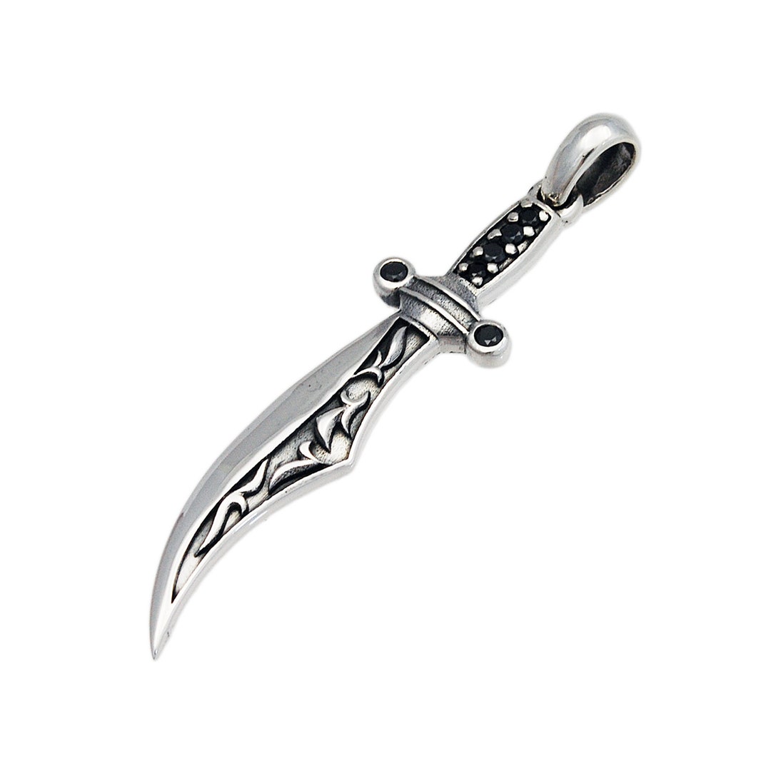 Pirate/sword/925 Sterling Silver Pendant/silver Sword Etsy