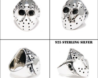 Jason Voorhees/friday the 13th/925 Sterling Silver Ring/slasher 