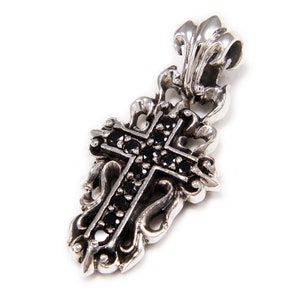 Cross/925 Sterling Silver Pendant/Cross Charm/Silver Charm/Biker Jewelry/Gothic/Rockabilly/db-015