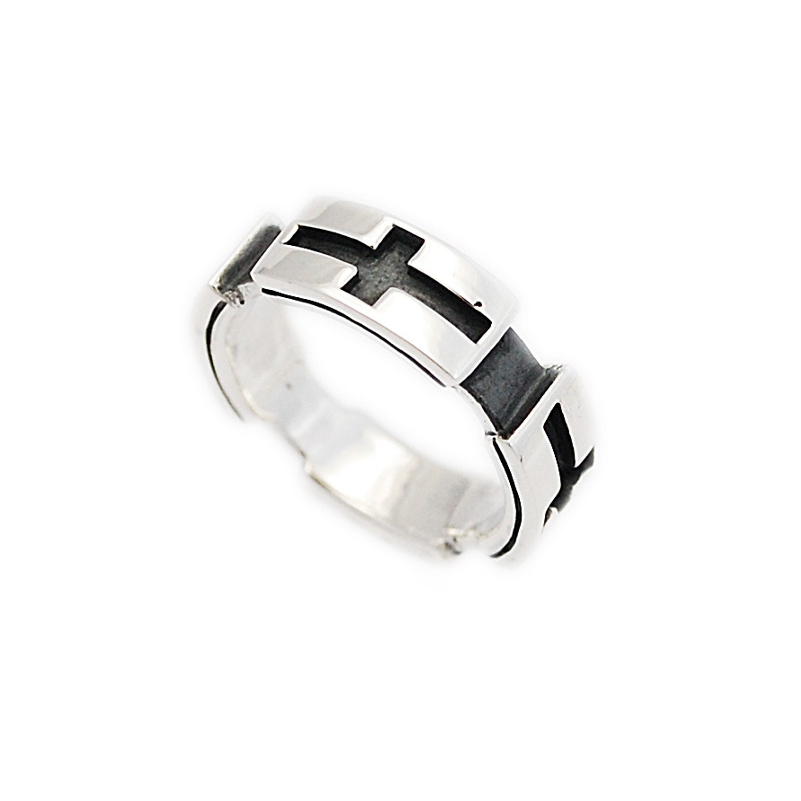 国内で当店のみ Racer Worldwide - 3D Cross 925 Silver Ring Racer 925 Silver Ring – Racer Worldwide
