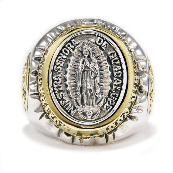 Ave Maria/925 Sterling Silver Ring/virgin Mary/cross Ring/our - Etsy