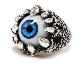 あいしる イーブルアイリング/ブルーアイ/ドラゴンクロー/925スターリング