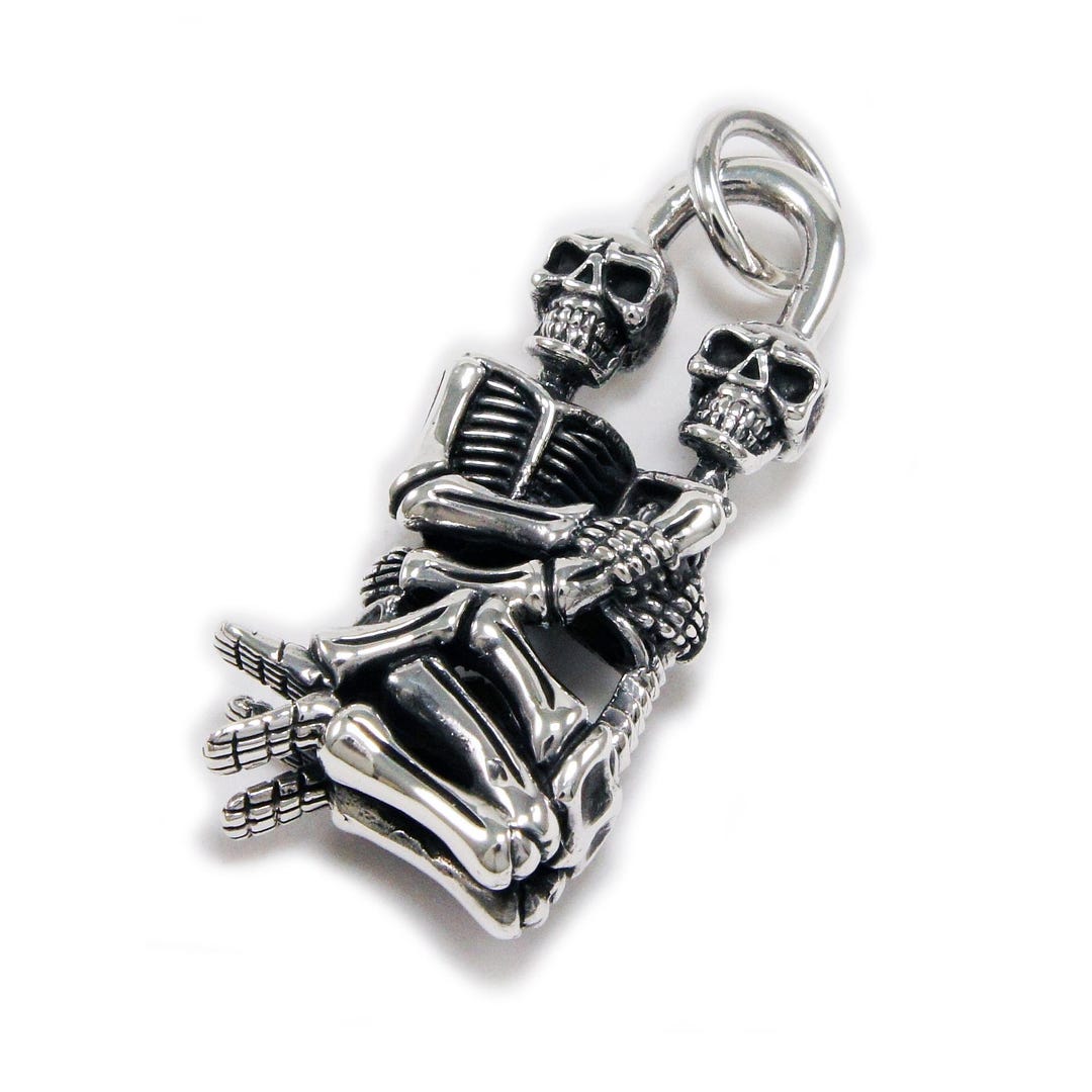 foti スカルと翼のシルバーチャーム 死が二人を分かつまで/スカル/スケルトン/925 スターリングシルバー