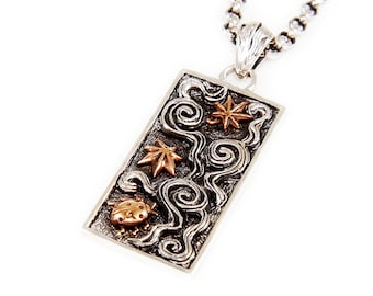 Japanese Koi/carp/crescent Moon/925 Sterling Silver Pendant Japanese Koi/carp/crescent Moon/925 Sterling Silver Pendant