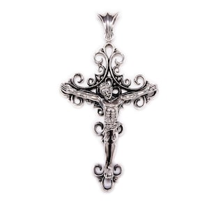 Crucifixion of Jesus/925 Sterling Silver Pendant/Cross Pendant/Biker/Gothic/Rockabilly/cs-059